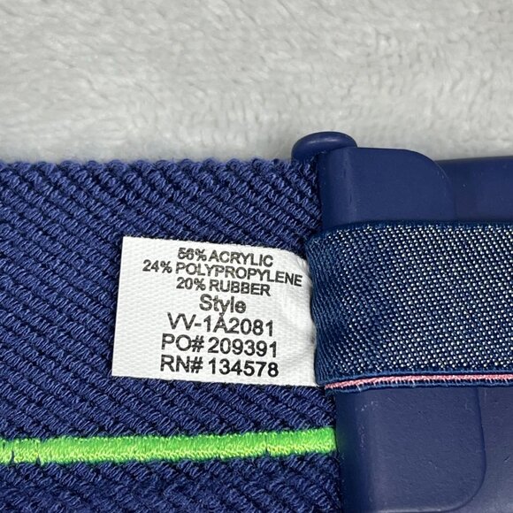 Vineyard Vines XL Navy Belt With Neon Green Whale Design & Adjustable Buckle 38 - Picture 3 of 11